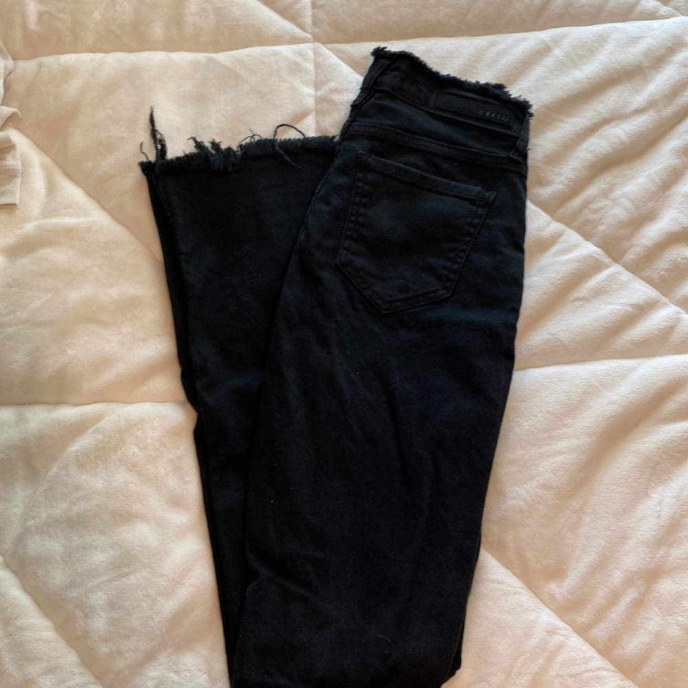 CELLO ribbed black flare jeans!!